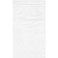 Clear reclosable poly bag with hang hole