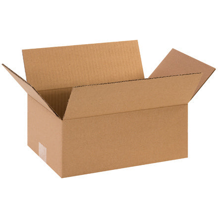 Brown corrugated shipping box, open top, single-wall construction
