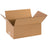 Brown corrugated shipping box, open top, single-wall construction