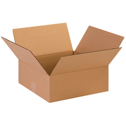 Single-wall corrugated shipping box, open top, brown cardboard