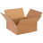 Single-wall corrugated shipping box, open top, brown cardboard