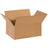 Single-wall corrugated shipping box, brown with open top flaps