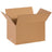 Kraft corrugated shipping box with open top, single-wall design