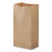 Kraft paper grocery bag with folded top opening and gusseted bottom