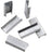 Snap-on open seal for steel strapping, set of galvanized metal strap end clips