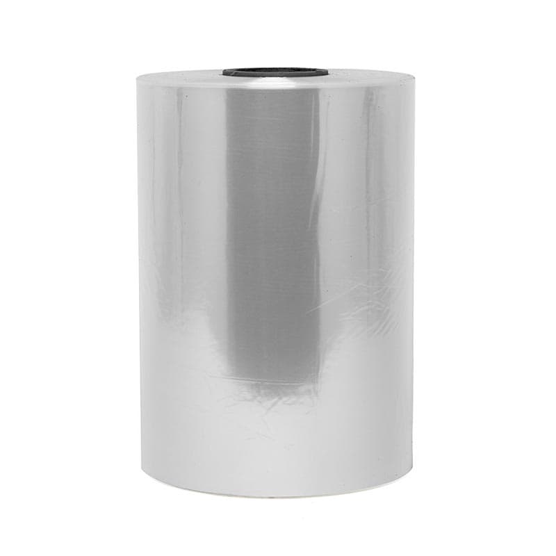 Clear plastic polyolefin shrink film roll, cylindrical wound sheet
