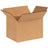 Open single-wall corrugated shipping box, kraft brown cardboard