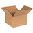Corrugated single-wall shipping box, brown kraft, open with folded flaps