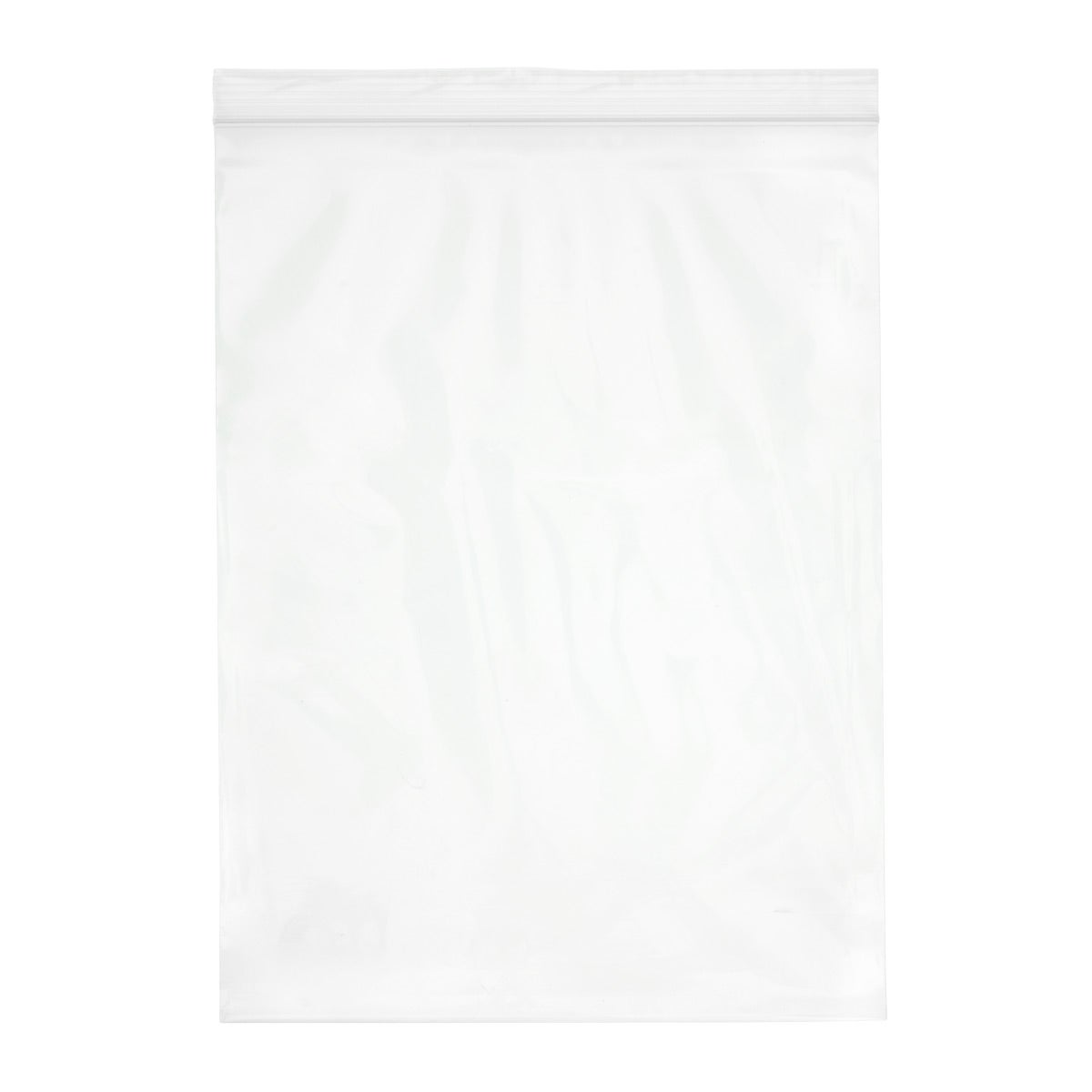 10x14 in 2 mil clear reclosable poly bag with seal top