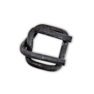 Heavy duty phosphated buckle 5/8 in, dark metal loop