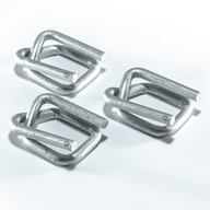 Set of four 5/8-in galvanized metal buckles with hinged loop