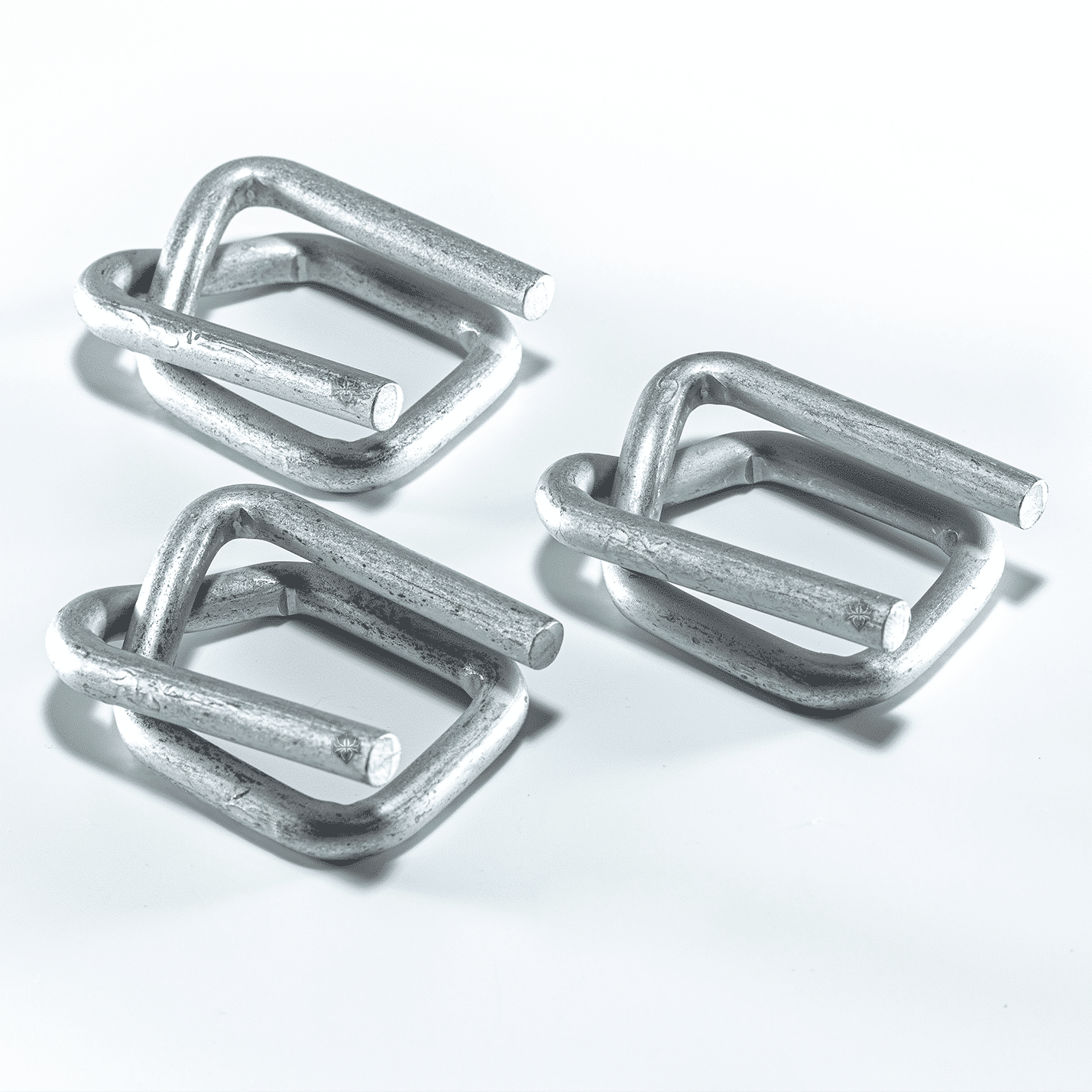 Set of four 5/8-in galvanized metal buckles with hinged loop