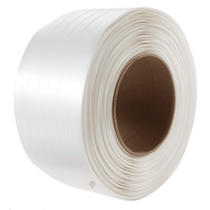 Composite strapping roll, white, 1/2 in tape on cardboard core