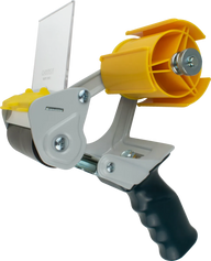 3-inch tape dispenser with yellow roll holder and gray trigger handle
