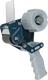 Heavy-duty tape dispenser with handheld lever and 2-inch roll core, gray metal