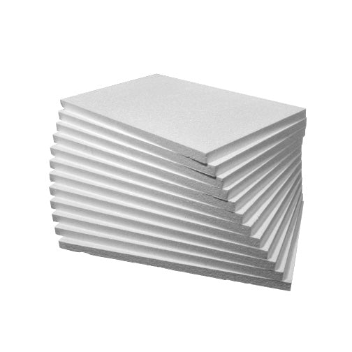 24 x 48 x 1 in Styrofoam sheets, stacked foam boards