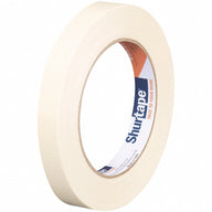 Shurtape masking tape roll, cream color, medium-high adhesion, 18mm wide