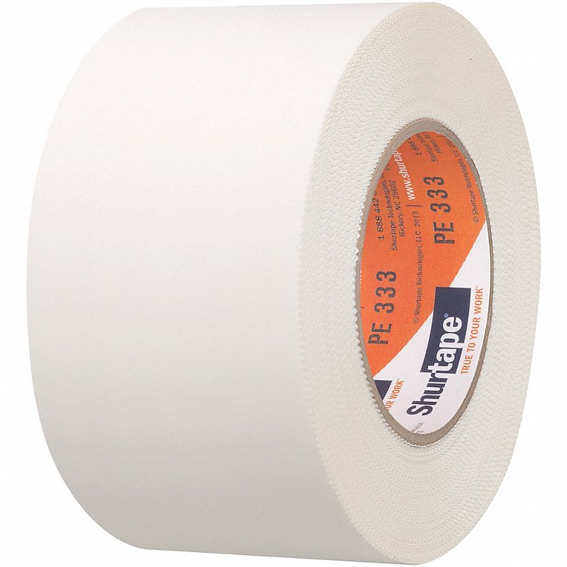 Shurtape PE-333 off-white polyethylene tape roll, end label visible