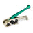 Heavy-duty cord tensioner with green handle and beige body, ratchet mechanism