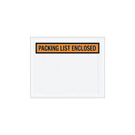 White packing list enclosed mailer envelope with orange label
