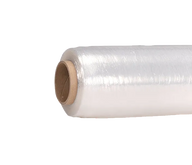Pre-stretched hand stretch film roll, silver plastic wrap on cardboard core