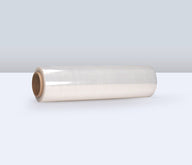Clear hand stretch film roll with cardboard core