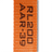 Orange woven lashing strap with close-up braided texture
