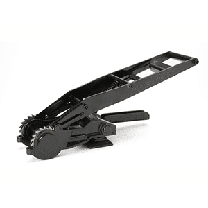 Heavy-duty long-handle lashing ratchet tool with black tensioner