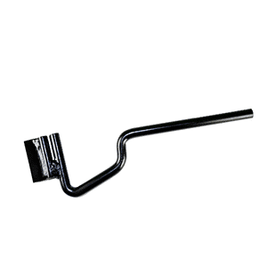 Manual leverage bar tensioner with black metal lever and mounting bracket