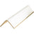 White corner edge protector, 90-degree L shape with rounded bead