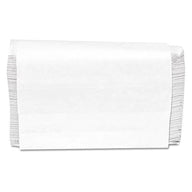 White multifold paper towels pack with stacked folded sheets in wrapper