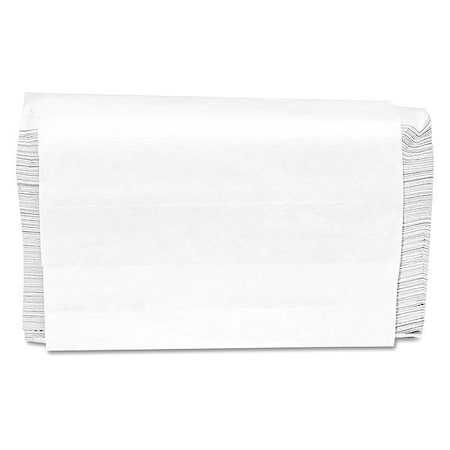 White multifold paper towels pack with stacked folded sheets in wrapper