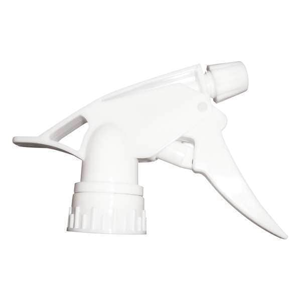 White trigger sprayer with short dip tube and curved handle
