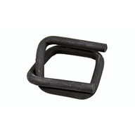 1-1/4 in heavy-duty phosphated steel buckle, dark metal loop frame