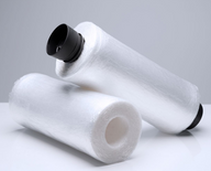 Coreless pre-stretched hand stretch film roll, white plastic wrap on two rolls