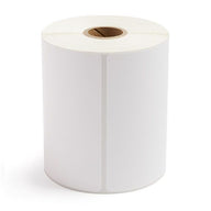 White thermal transfer label roll with 1-inch core, blank labels
