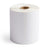 White direct thermal label roll on 1-inch core, perforated edges visible