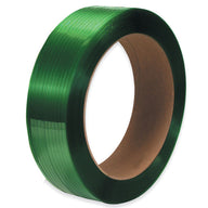 Green smooth waxed polyester strapping roll, PET tape