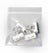 Reclosable poly bag pack with multiple clear bags and white items inside