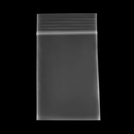 Reclosable poly bag, clear 2 mil, rectangular bag with zipper seal top