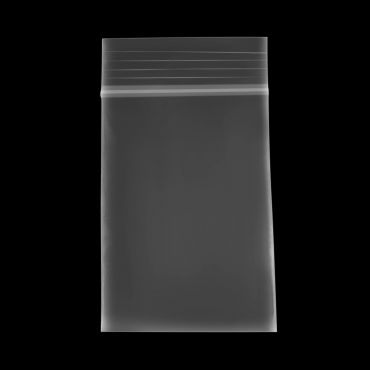 Reclosable poly bag, clear 2 mil, rectangular bag with zipper seal top