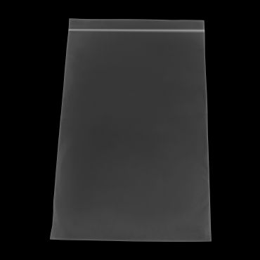 Reclosable poly bag, clear plastic with top seal, 8 x 12 in