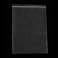 Reclosable poly bag, clear with sealed top