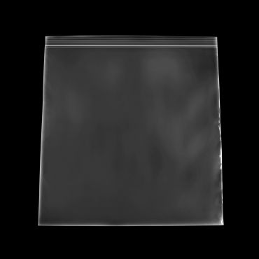 12 x 12 in clear reclosable 2 mil poly bag, smooth flat front