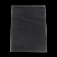 Reclosable poly bag, 12 x 15 inches, 2 mil, dark black, clear zipper top