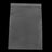 Reclosable 2-mil poly bag with top seal, clear plastic, flat front.