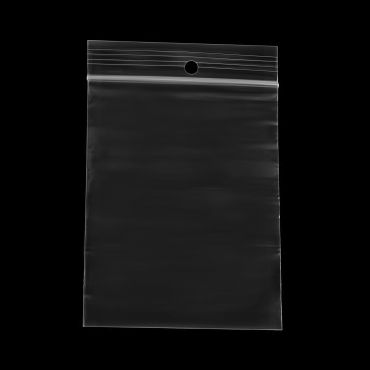 Clear reclosable poly bag with hang hole, rectangular 3 x 4 in