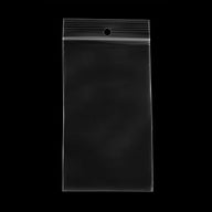 3 x 5 in reclosable poly bag with hang hole, 2 mil