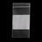 White reclosable poly bag with clear top closure and block-seal bottom