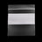 White block reclosable poly bag with clear resealable strip